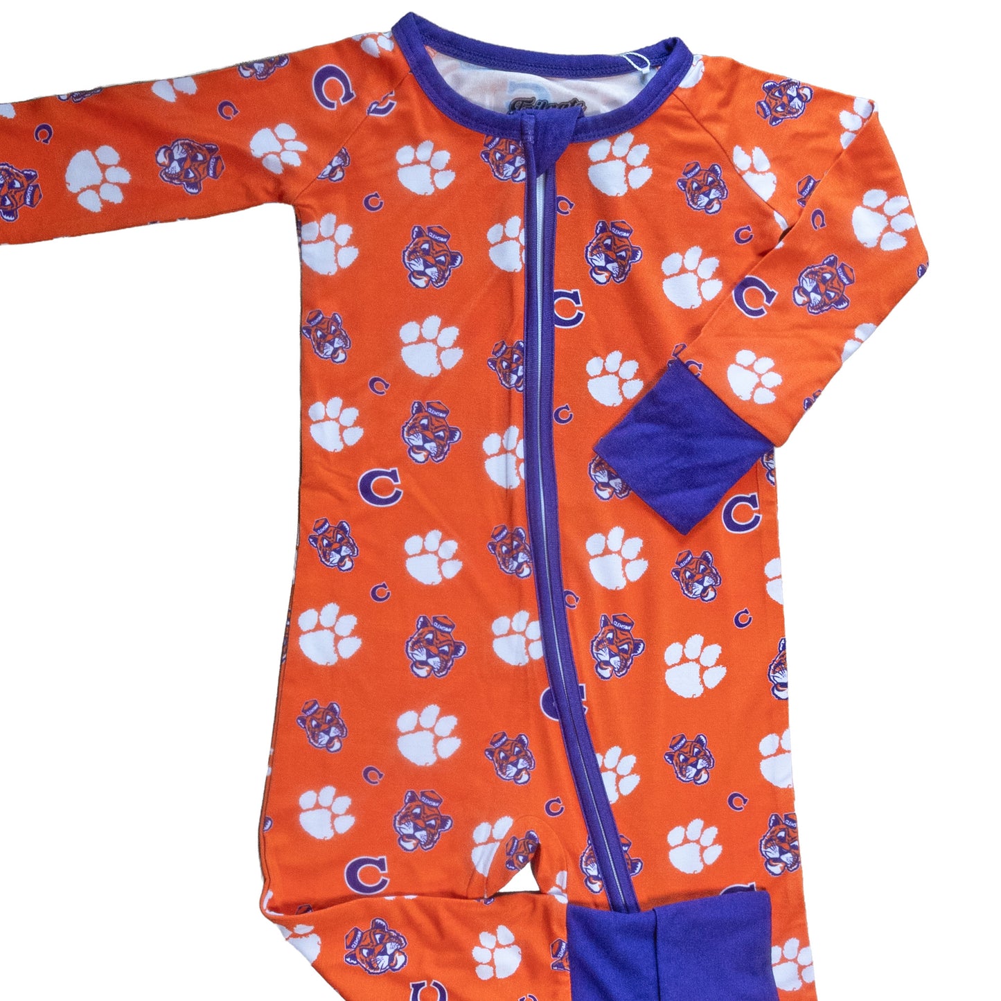 Clemson Tigers officially licensed baby bamboo sleepwear for bedtime and game day