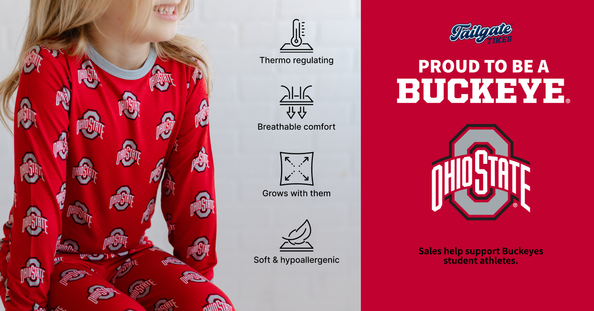 Ohio State Buckeyes Collection featuring bamboo pajamas.