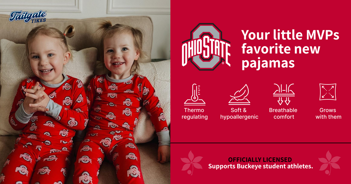 Ohio State Buckeyes Collection featuring bamboo pajamas.
