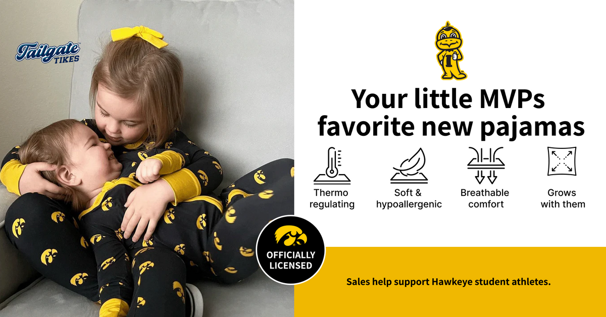 Iowa Hawkeyes Collection featuring bamboo pajamas.