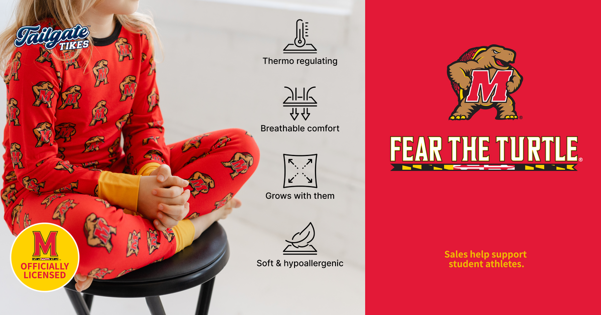 Maryland Terrapins collection featuring bamboo pajamas.