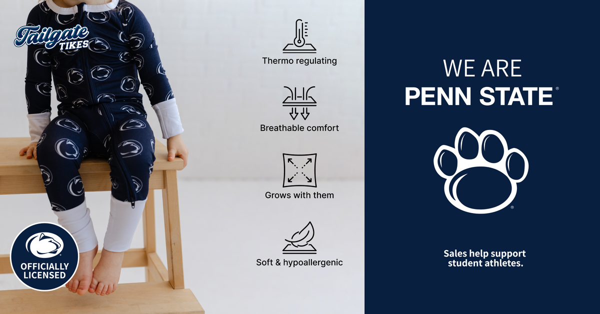 Penn State Nittany Lions collection featuring bamboo pajamas.