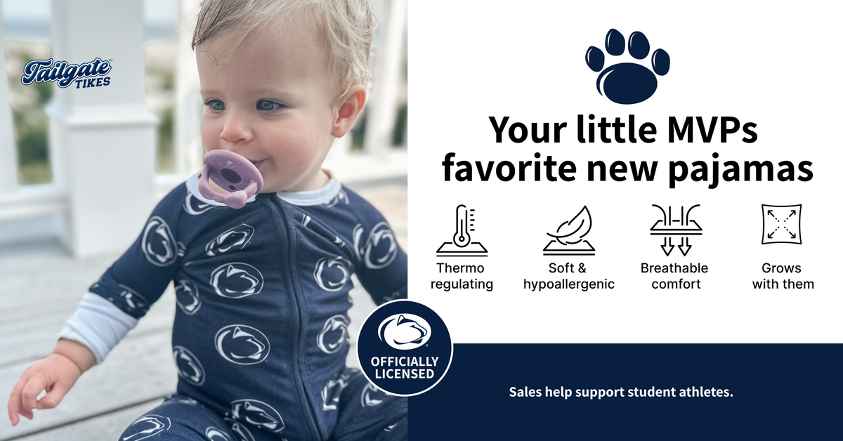 Penn State Nittany Lions collection featuring bamboo pajamas.