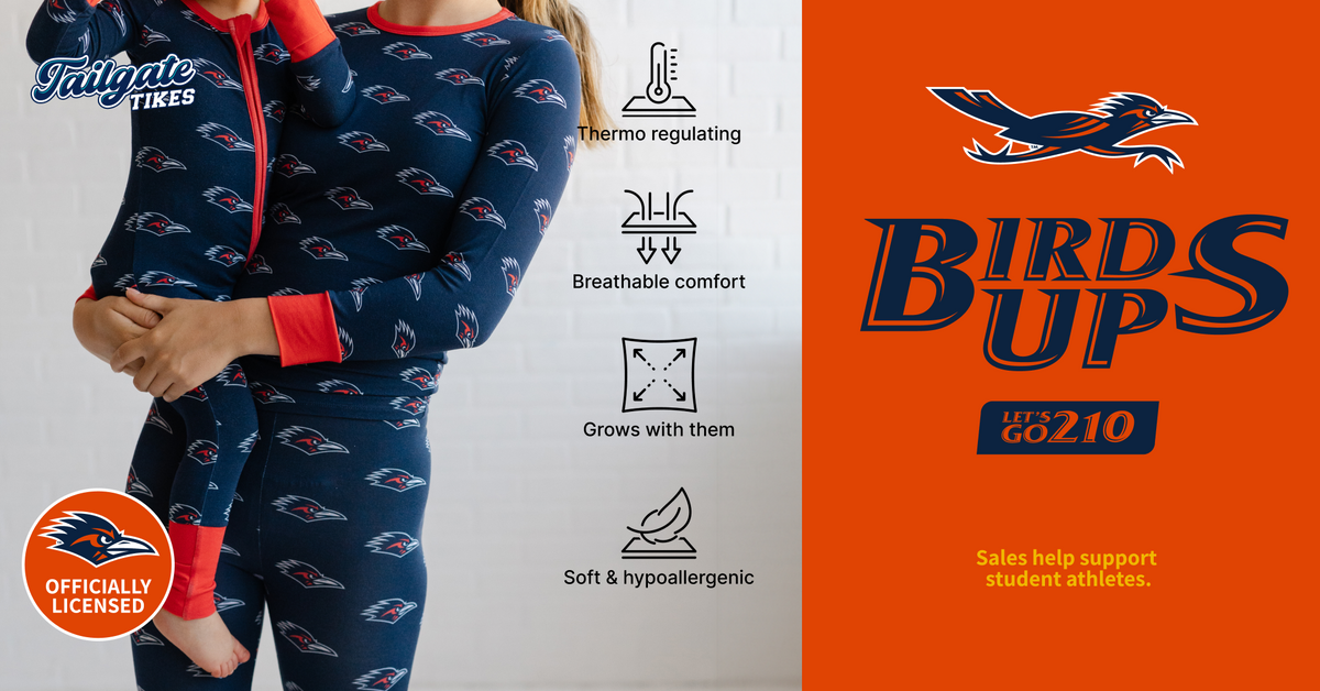 UTSA Roadrunners collection featuring bamboo pajamas.