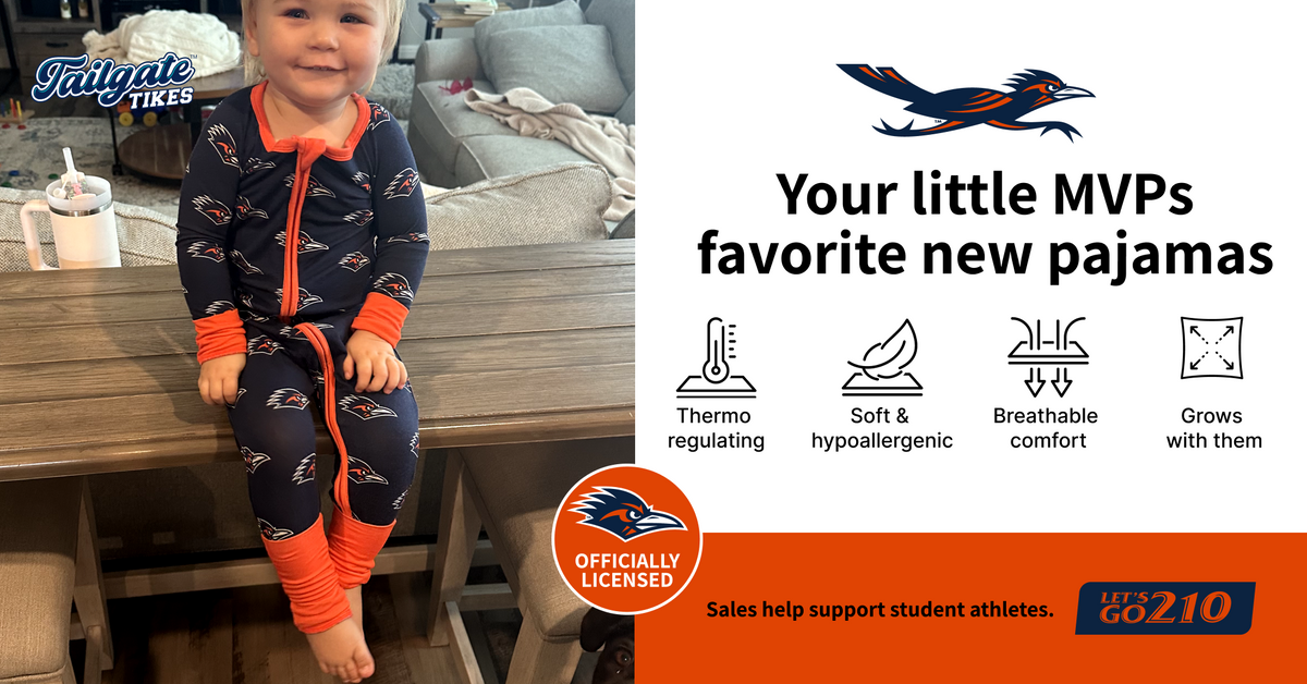 UTSA Roadrunners official collection featuring bamboo pajamas.