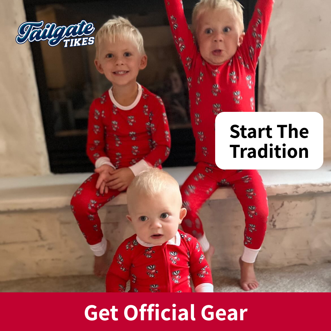 Wisconsin Badgers collection featuring officially licensed bamboo pajamas.