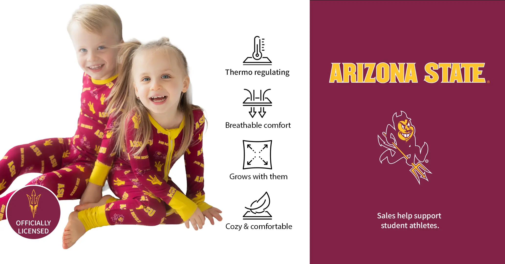 Asu Sun Devils Tailgate Tikes Officially licensed Sales Support Student Athletes.