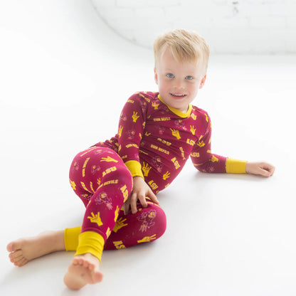 Arizona State Team Colors Featured On Breathable bamboo Pajamas.