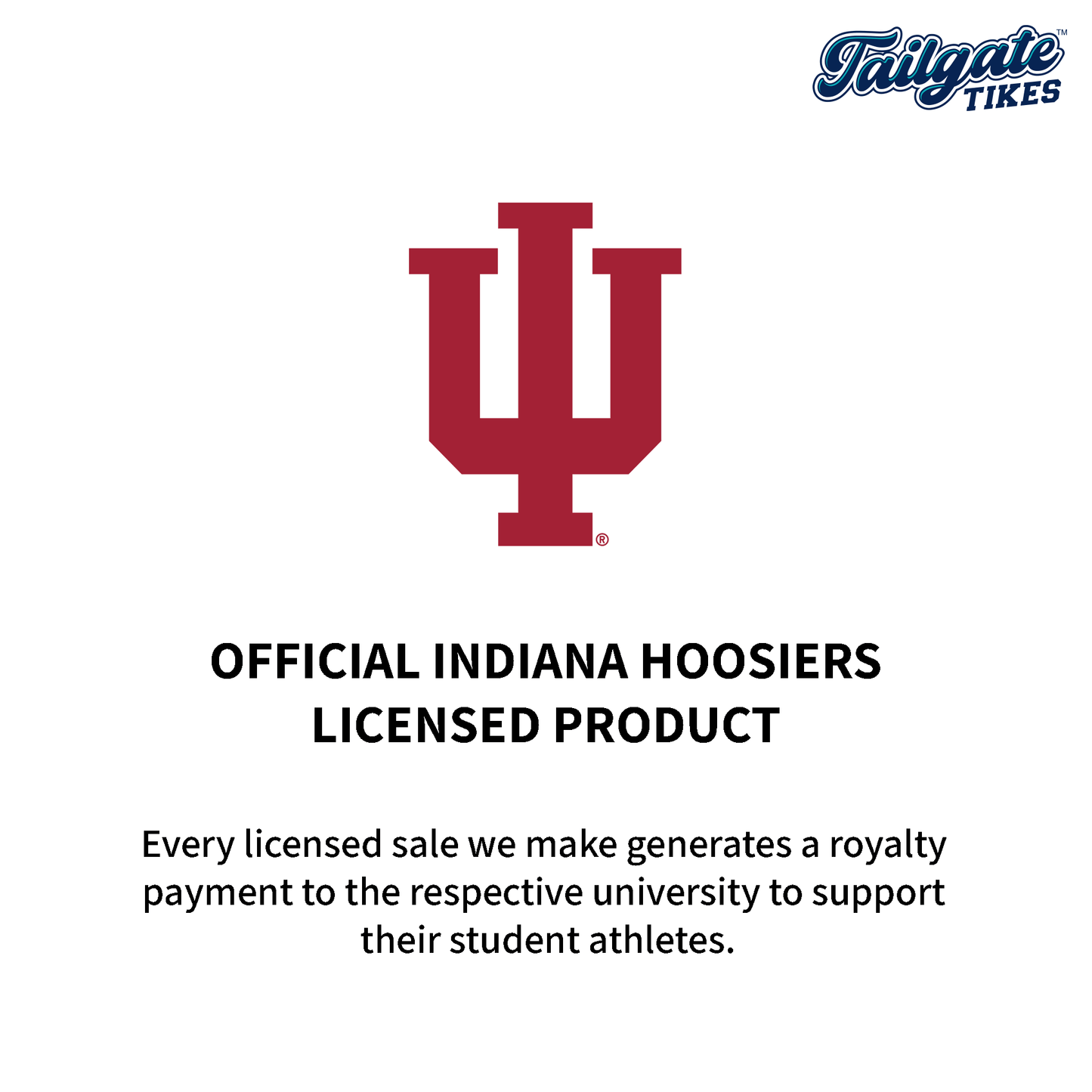 Indiana Hoosiers baby one-piece with official team logo, soft bamboo fabric, and double zippers for easy diaper changes.