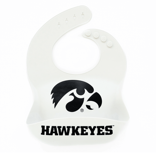 Iowa Hawkeyes Tigerhawk Silicone Baby Bib