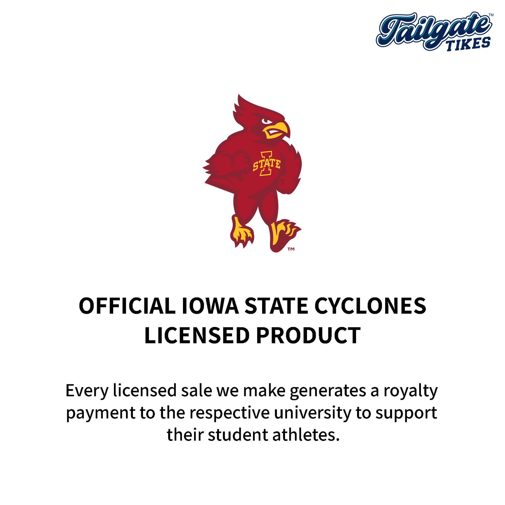 Iowa State Cyclones baby one-piece with official team logo, soft bamboo fabric, and double zippers for easy diaper changes.