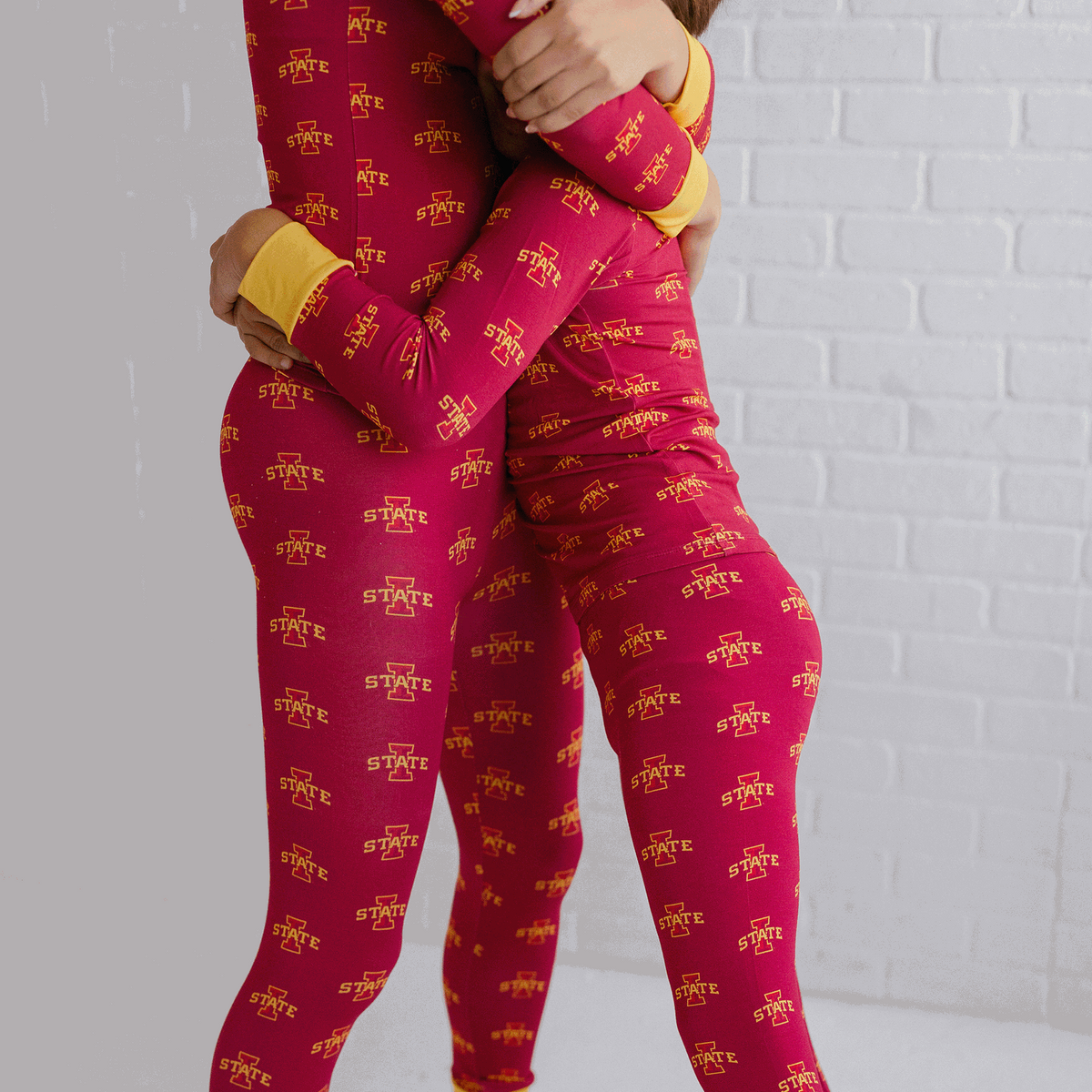 Iowa State Cyclones bamboo Pajama Set for toddler to youth and official team logo.