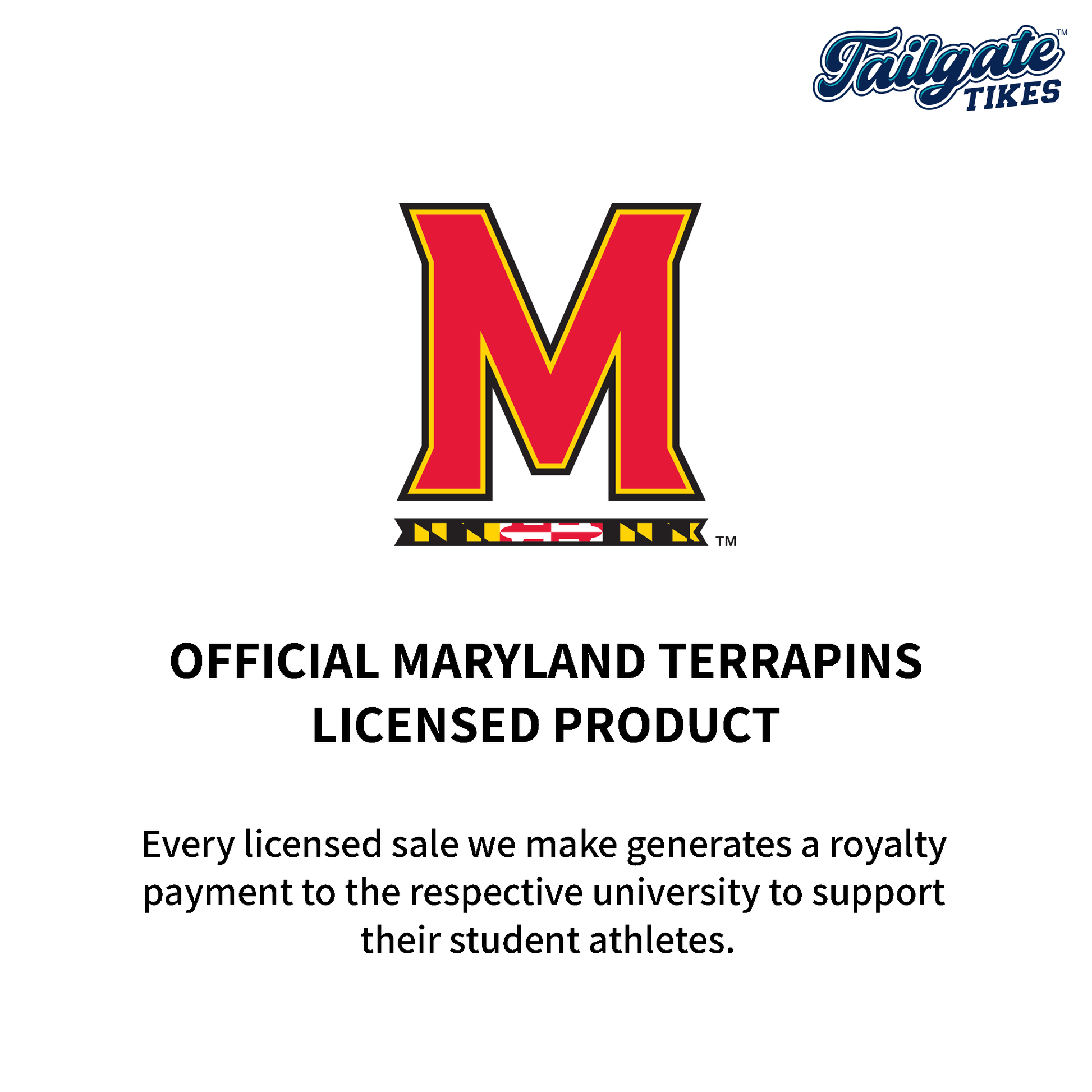 Maryland Terrapins baby one-piece with official team logo, soft bamboo fabric, and double zippers for easy diaper changes.