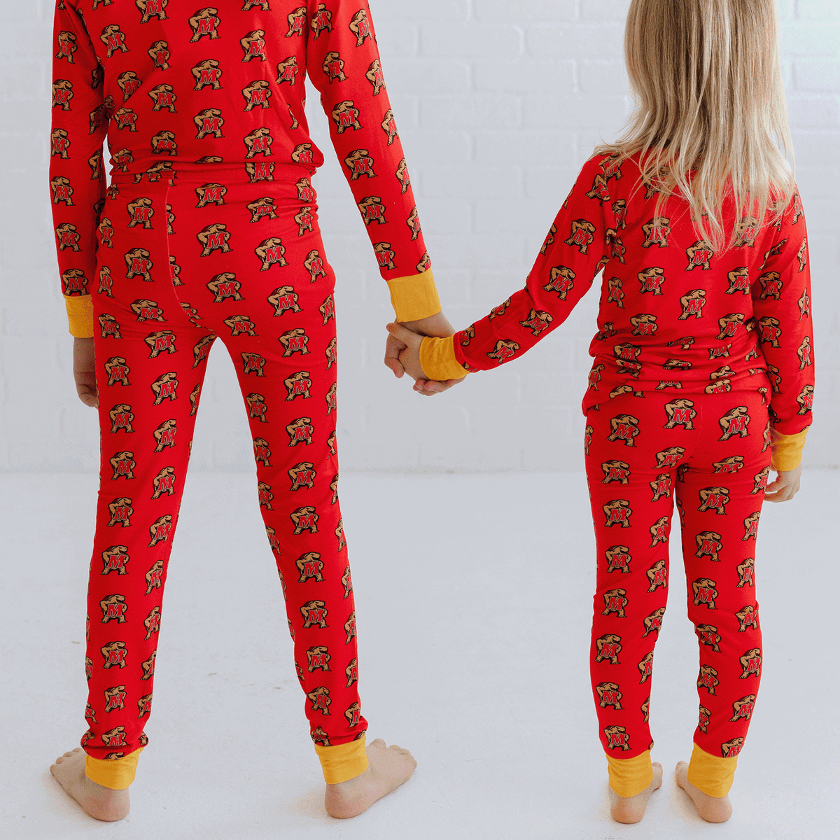 Maryland Terrapins Two-Piece Pajama Set Tailgate Tikes with bamboo soft.