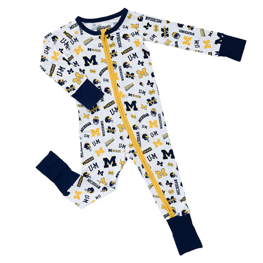 Michigan Wolverines zippered onesie