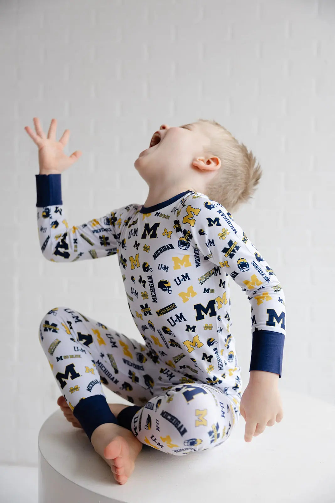 Michigan Wolverines Bamboo Pajama Set Youth Go Blue