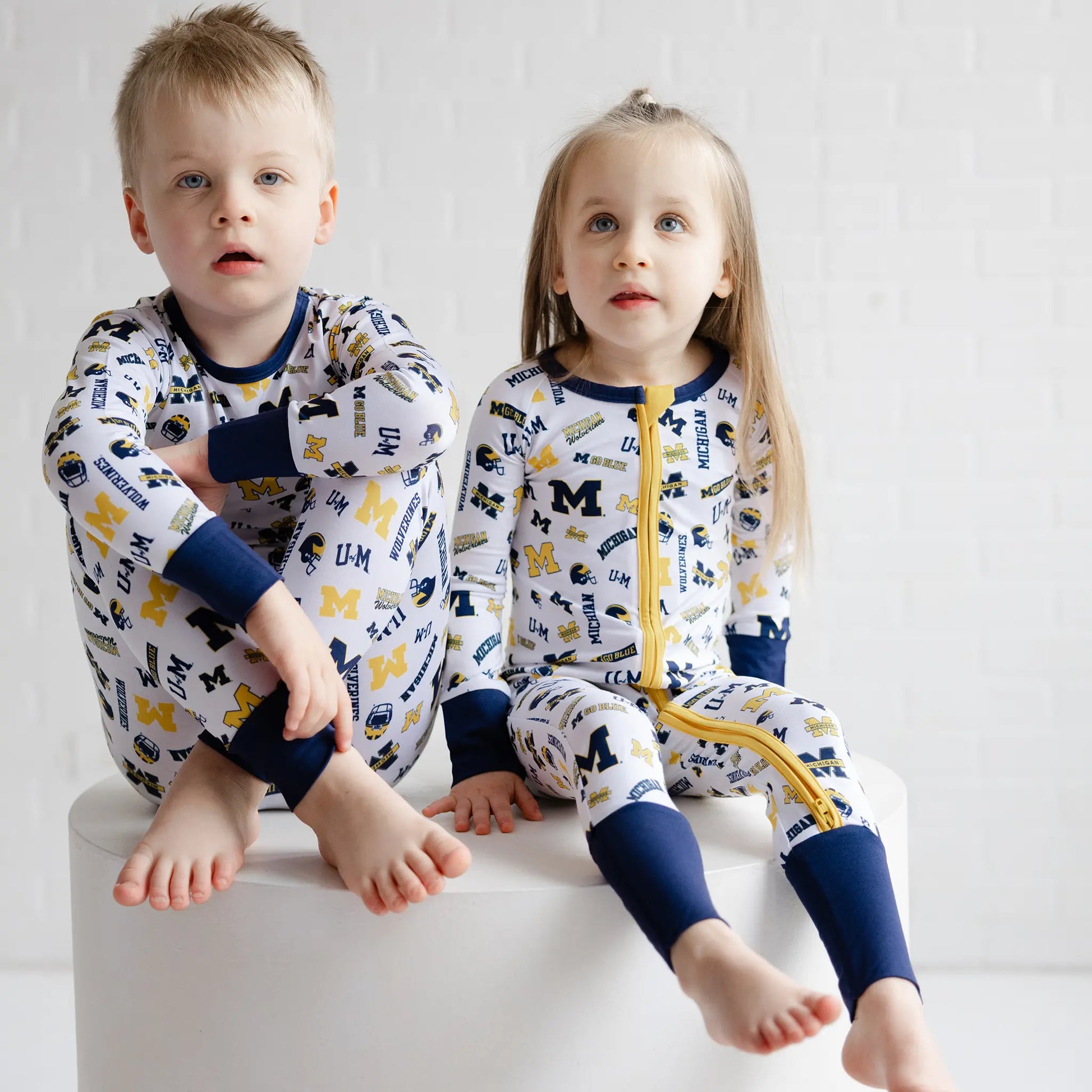 Michigan Wolverines Two-Piece Bamboo Pajama Set for Kids