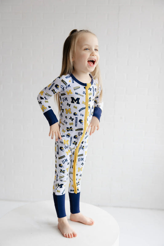 Michigan Wolverines Zippy One Piece Toddler Laughing
