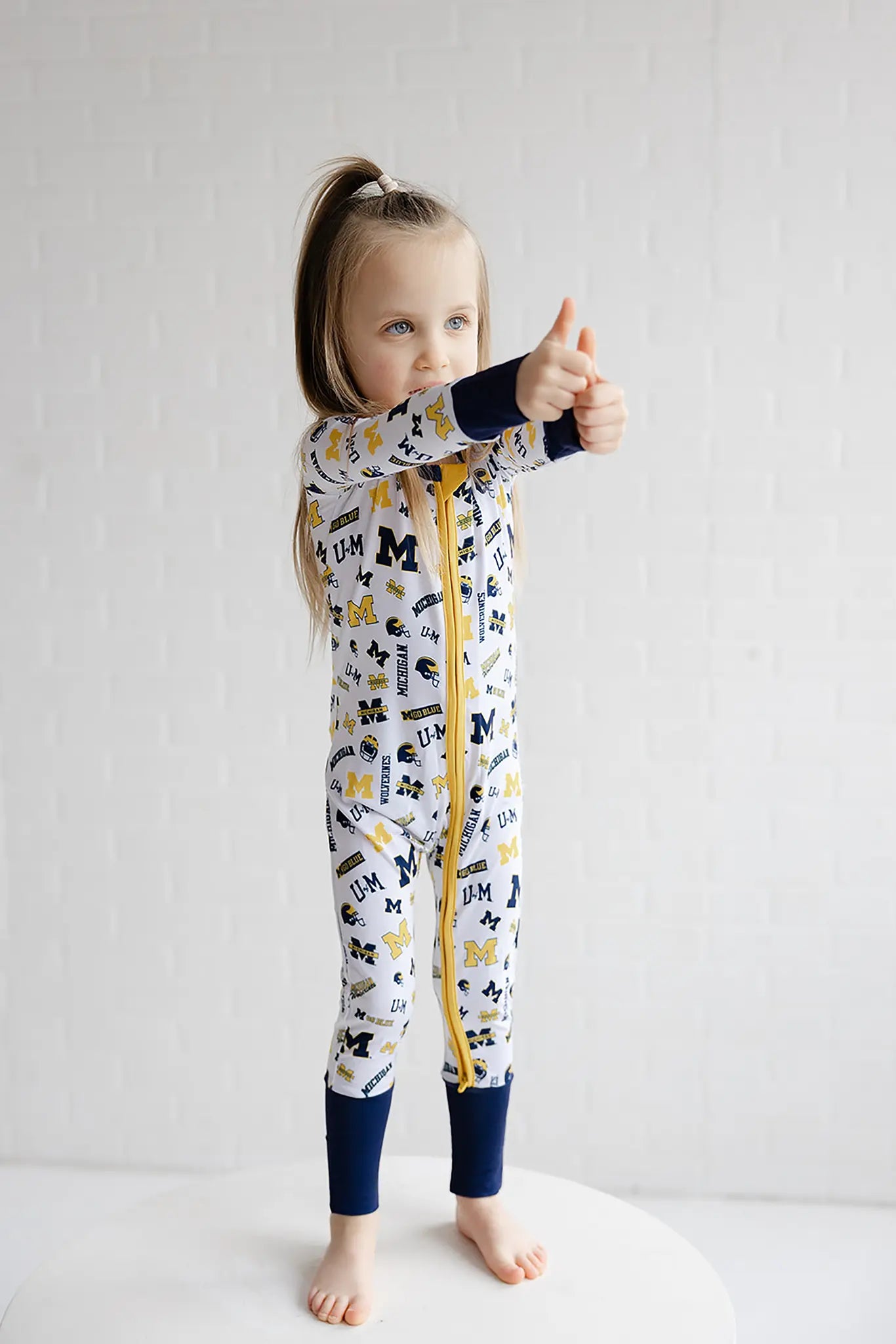 Michigan Wolverines Zippy One Piece Toddler Thumbs Up