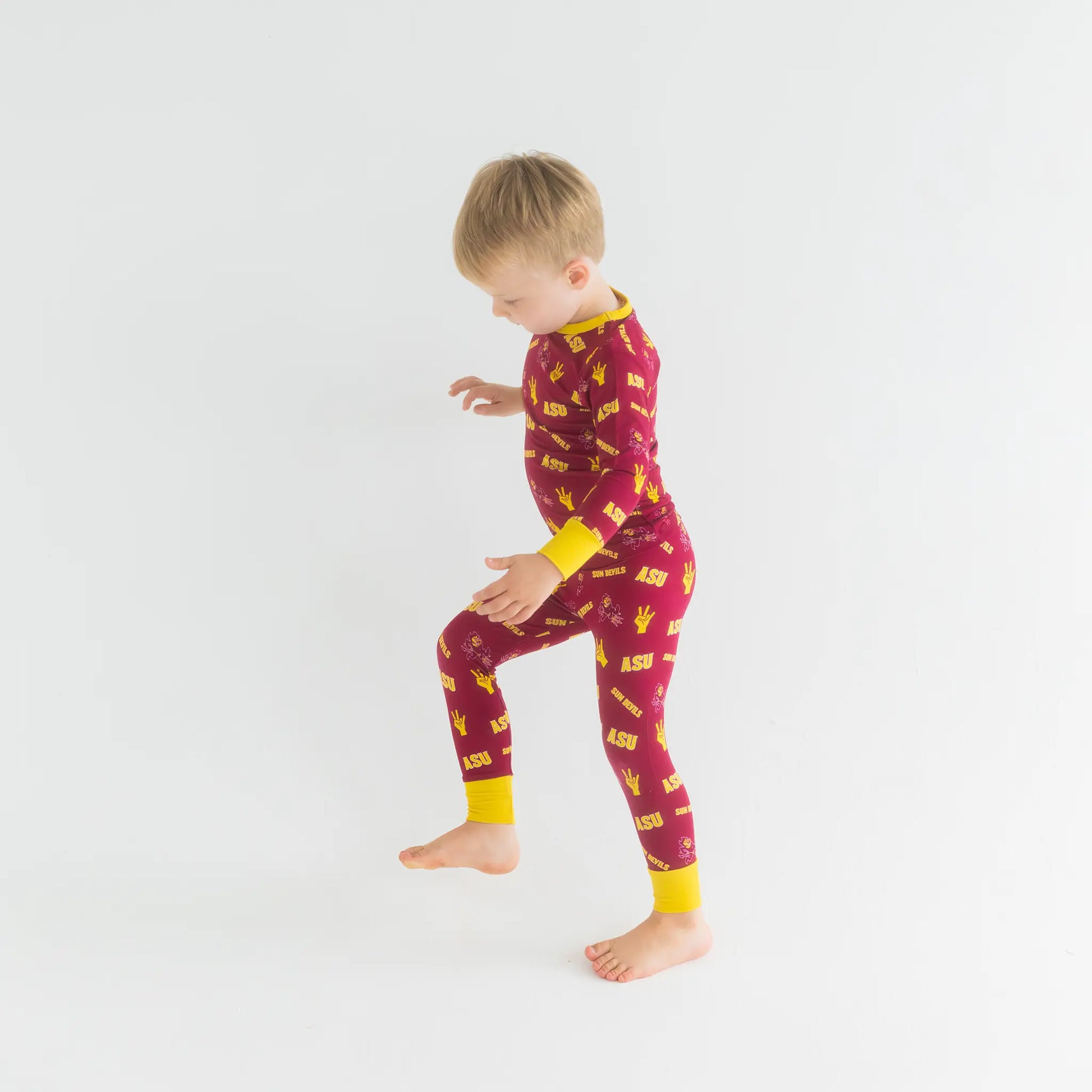 Arizona State Pajamas With Bold Sun Devils Lettering and team logo.