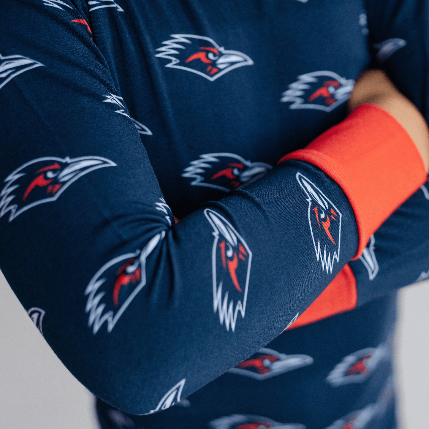 UTSA roadrunners toddler to youth pajamas with official team logo, soft bamboo fabric, and a cozy fit for comfortable sleep.