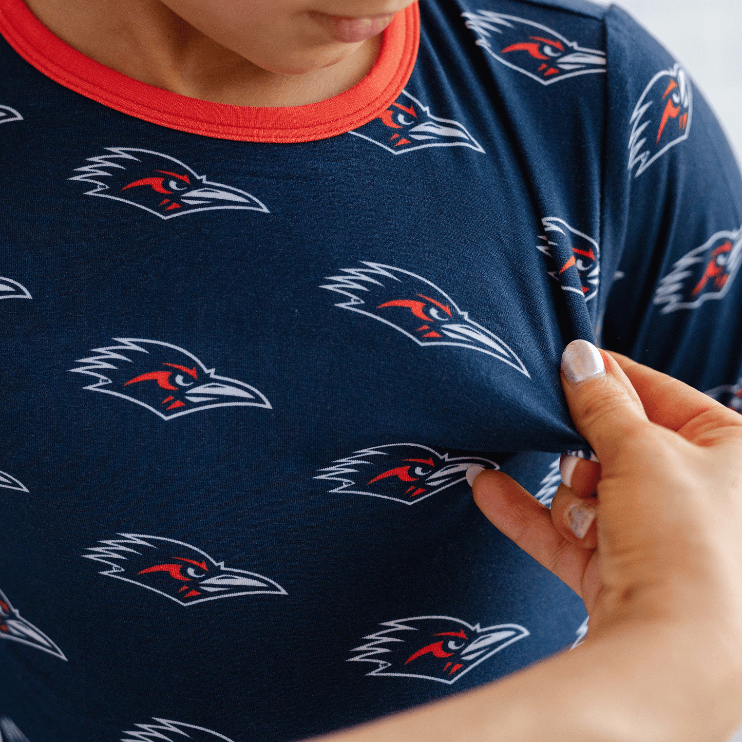 UTSA roadrunners toddler to youth pajamas with official team logo, soft bamboo fabric, and a cozy fit for comfortable sleep.