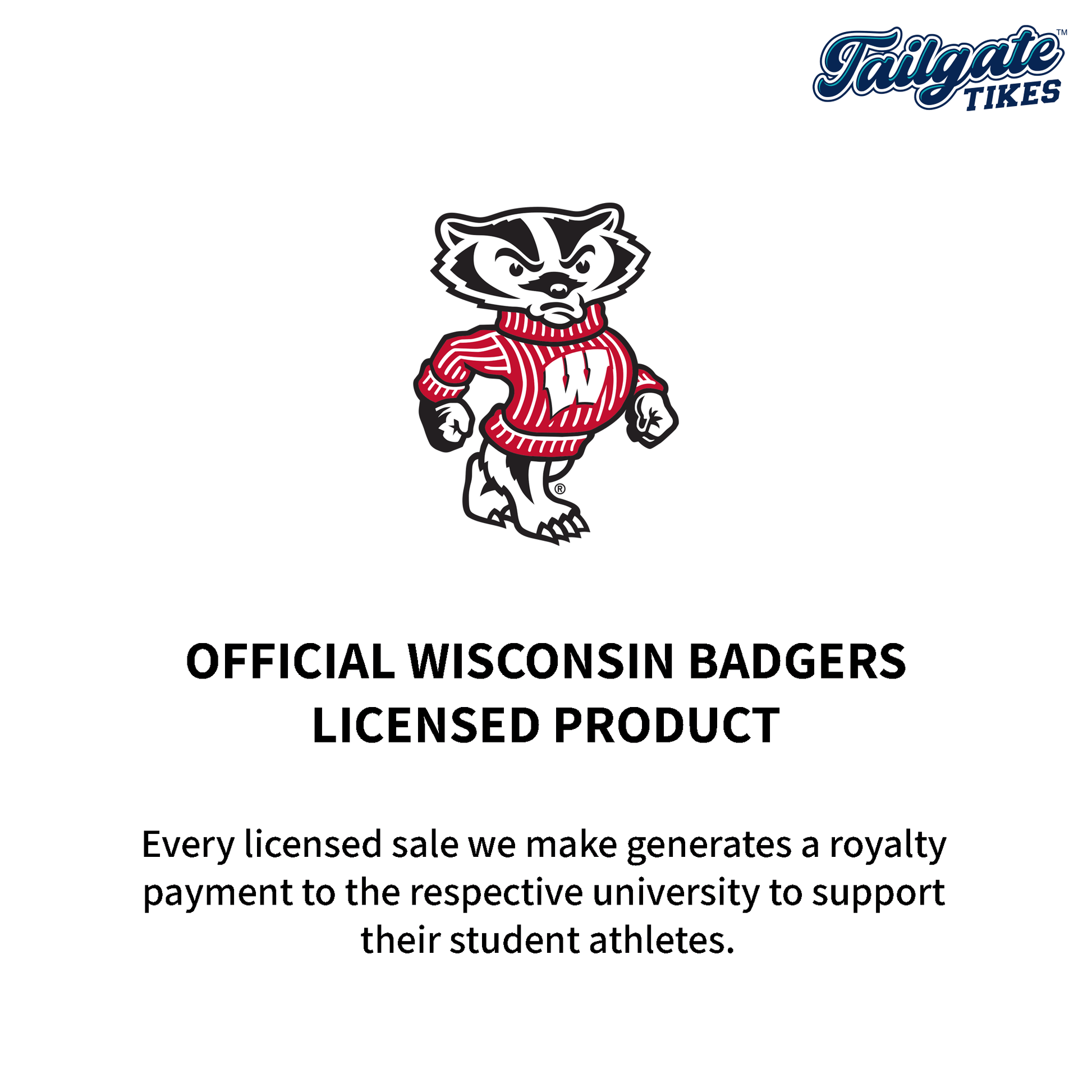 Wisconsin Badgers baby one-piece with official team logo, soft bamboo fabric, and double zippers for easy diaper changes.