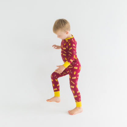 Arizona State Sun Devils toddler bamboo pajamas with long sleeve top and matching pants