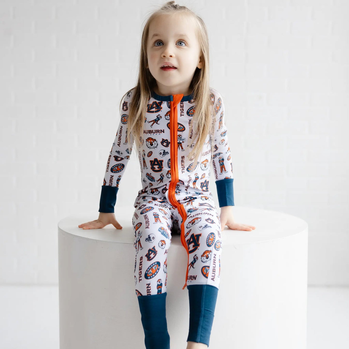 Officially licensed Auburn Tigers baby pajamas made for little fans on game day.