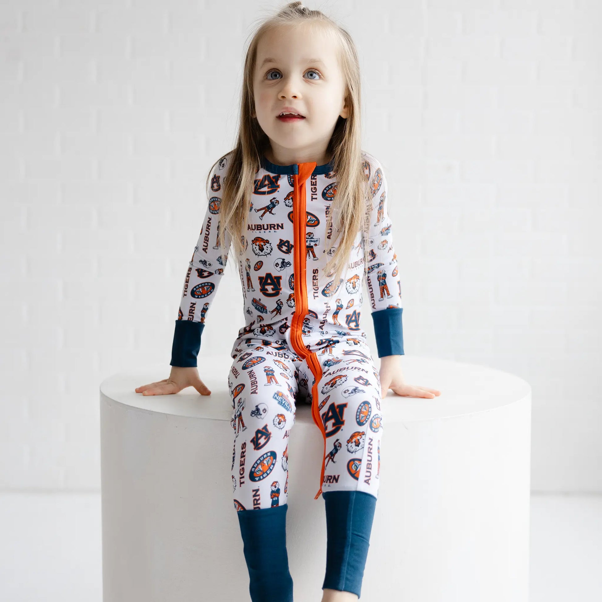 Officially licensed Auburn Tigers baby pajamas made for little fans on game day.