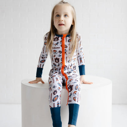 Officially licensed Auburn Tigers baby pajamas made for little fans on game day.