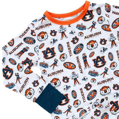 Auburn Tigers bamboo two-piece pajamas for little fans and game day nights