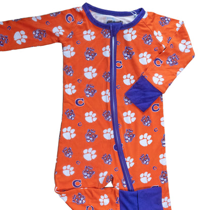 Clemson Tigers officially licensed baby bamboo sleepwear for bedtime and game day