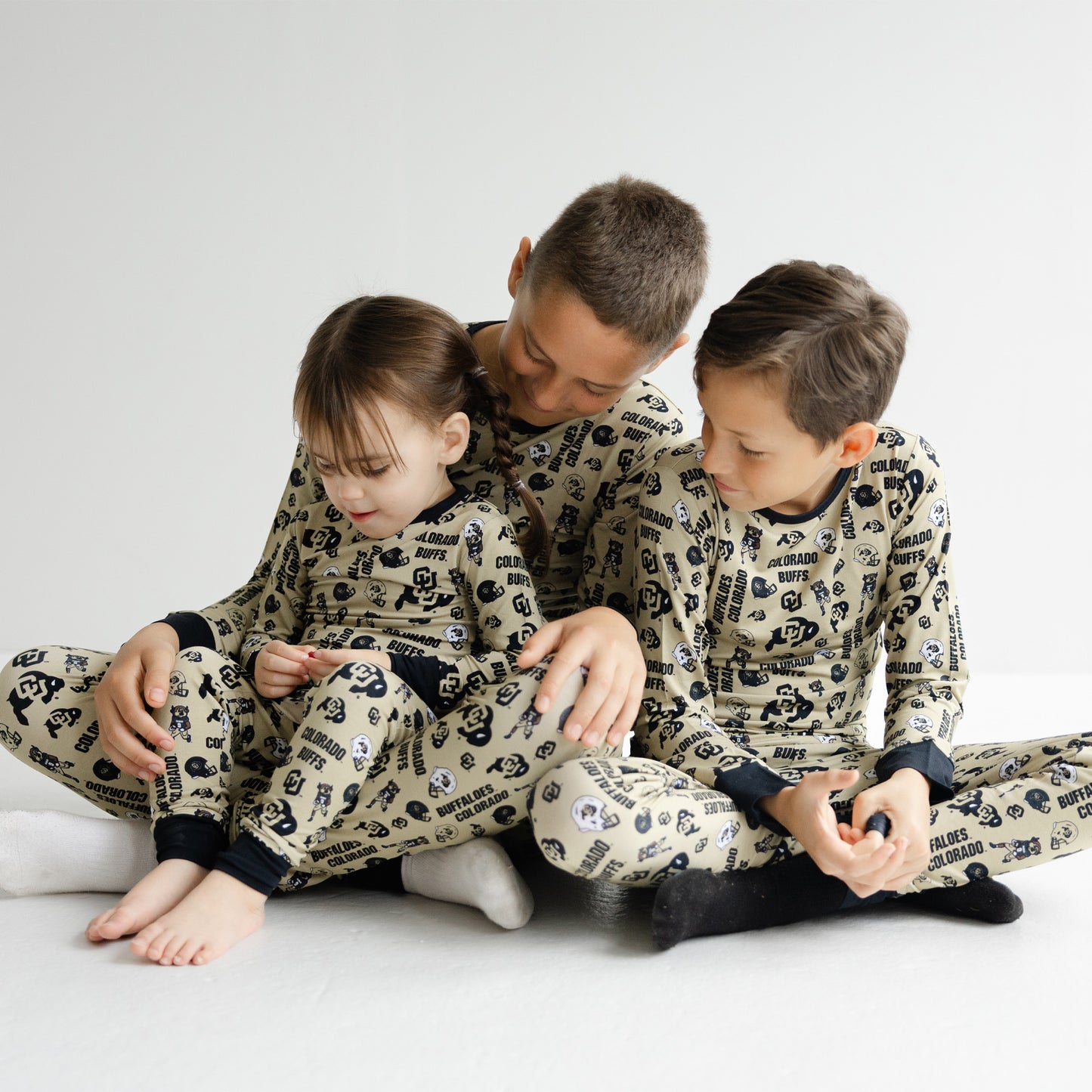 Colorado Buffaloes matching bamboo pajama set for toddlers and kids