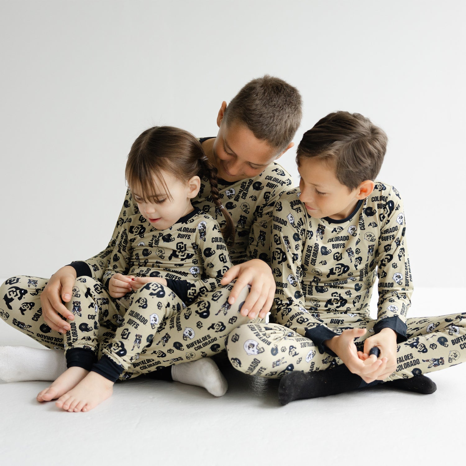 Colorado Buffaloes matching bamboo pajama set for toddlers and kids