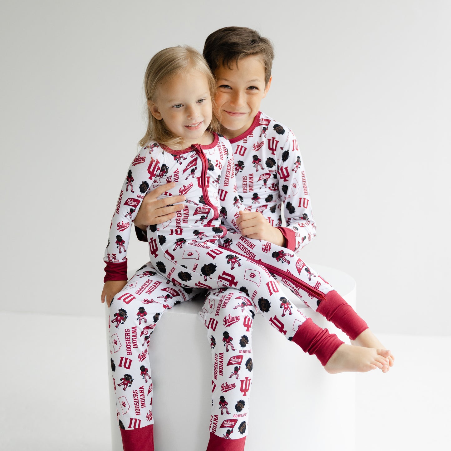 Indiana Hoosiers bamboo one-piece sleeper for baby boys and baby girls