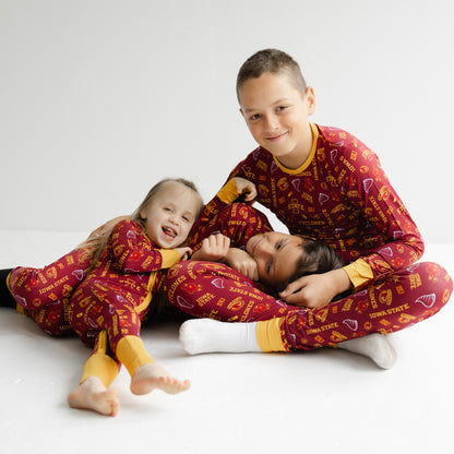Iowa State Cyclones toddler and kids bamboo sleepwear with collegiate team print