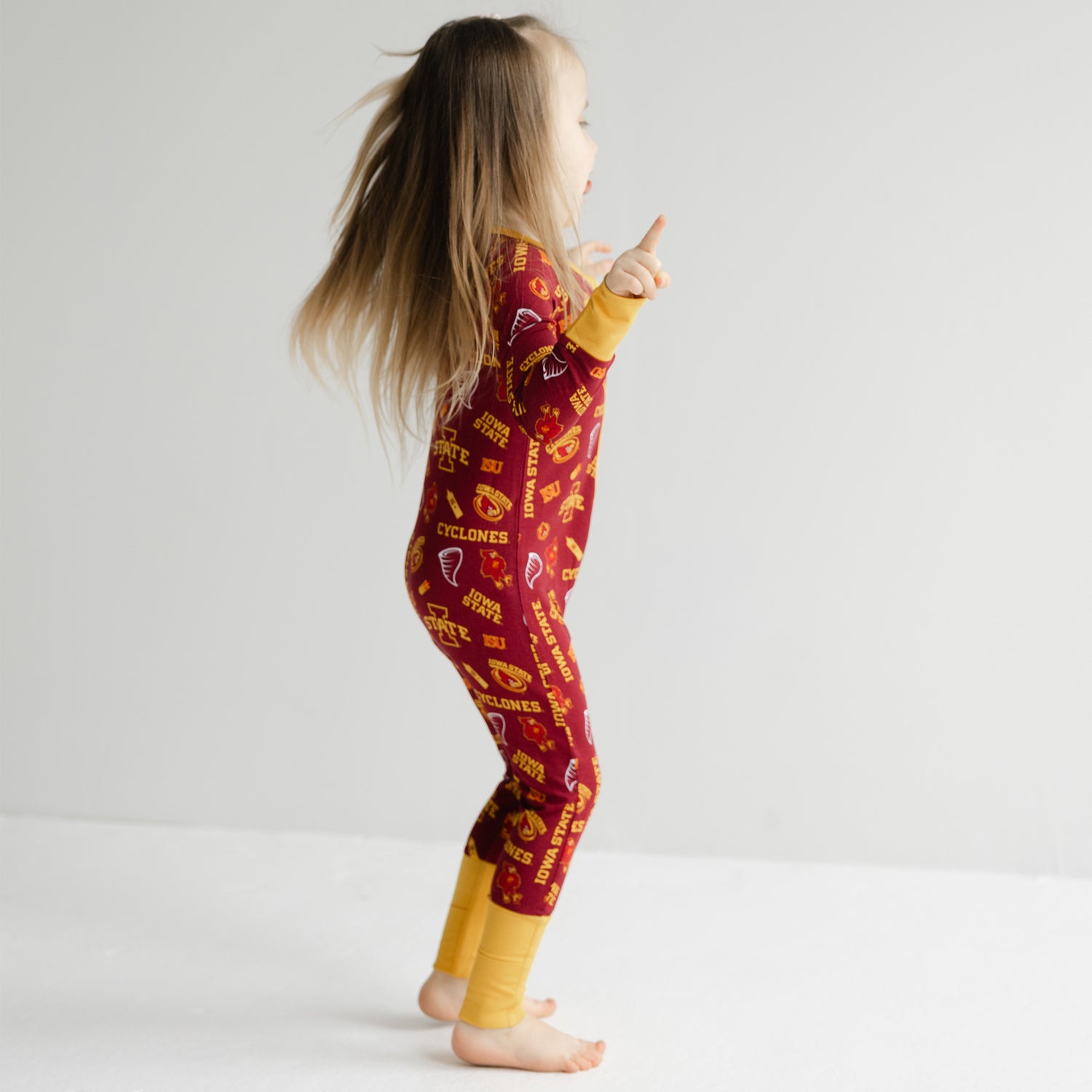 Soft bamboo Iowa State Cyclones zippy one-piece for newborns and babies