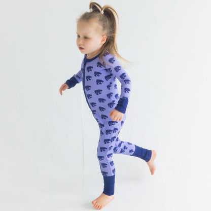 Kansas State Wildcats baby zip sleeper featuring officially licensed collegiate design