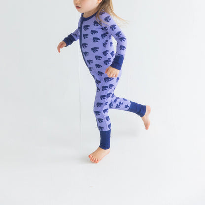 Kansas State Wildcats infant and toddler zippered Onesie for game day and sleep.