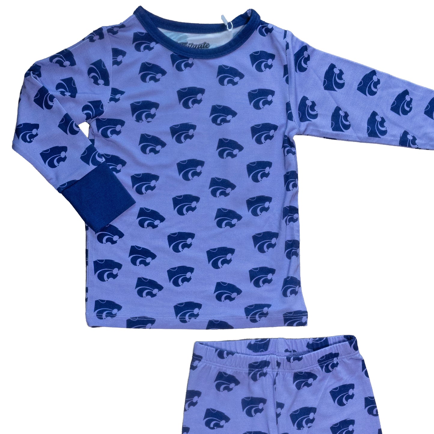 Kansas State Wildcats kids game day pajamas made from soft bamboo fabric