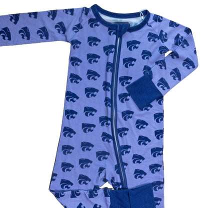 Kansas State Wildcats officially licensed baby bamboo sleepwear for bedtime and game day