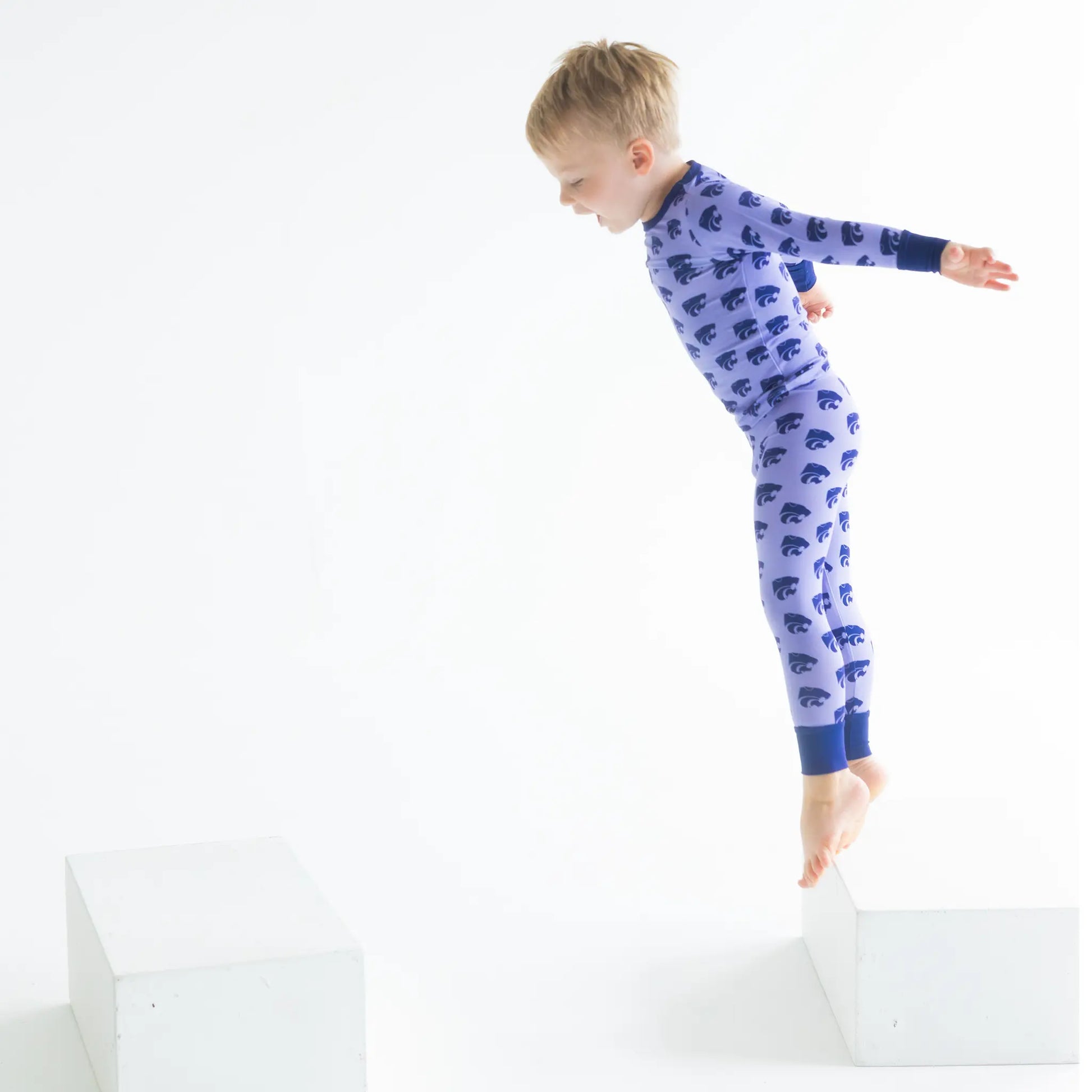 Kansas State Wildcats Toddler Pajamas made from comfy bamboo and all over Wildcat print.