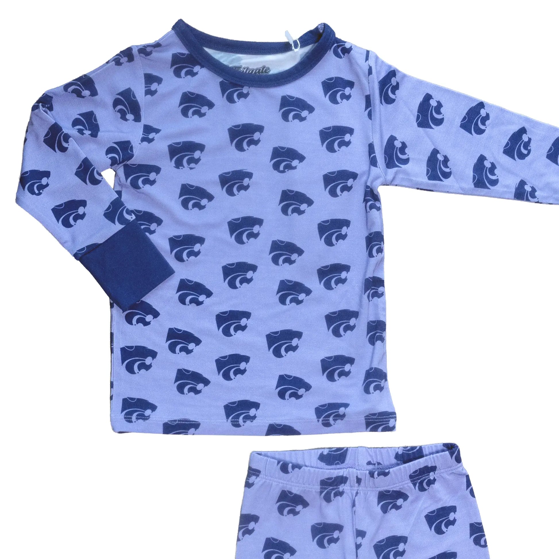Kansas State Wildcats Two-Piece Pajama Set for toddler to youth featuring Wildcat logo.