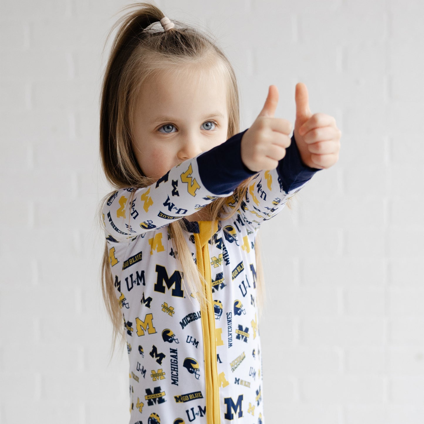 Cozy Michigan Wolverines bamboo zippy for little Wolverines fans