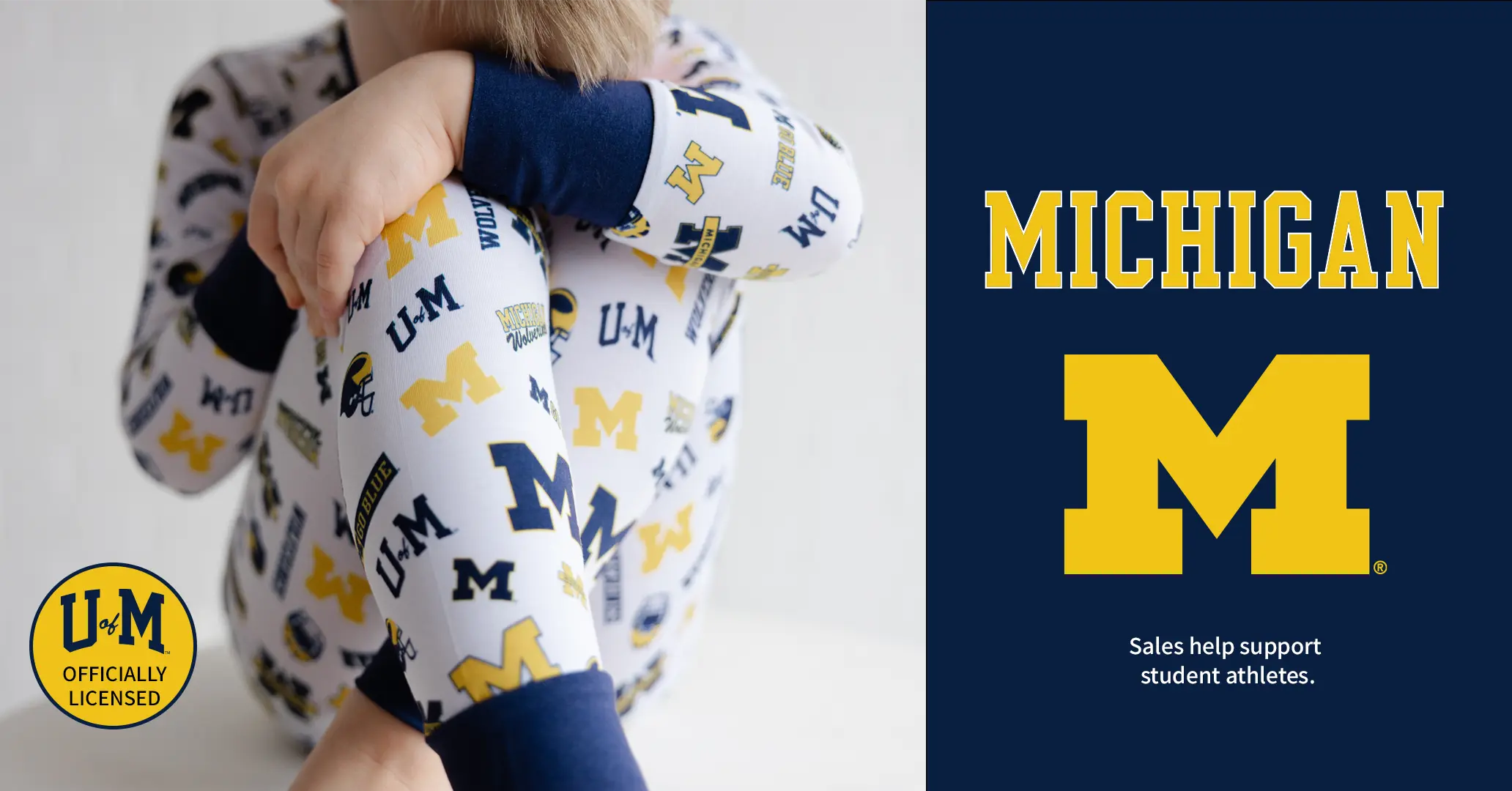 Michigan Wolverines Officially Licensed Kids Pajamas.