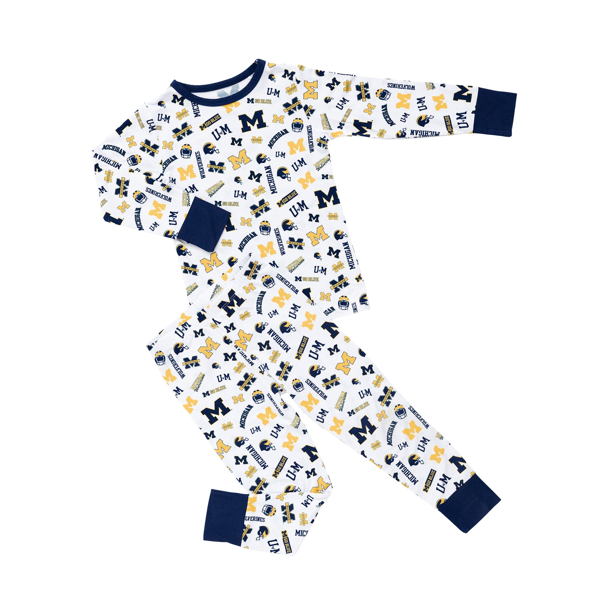 Officially licensed Michigan Wolverines two-piece pajama set for little fans