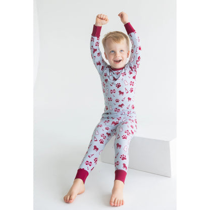 Mississippi State Bulldogs bamboo Long Sleeve And Pants Pajamas made from soft bamboo.