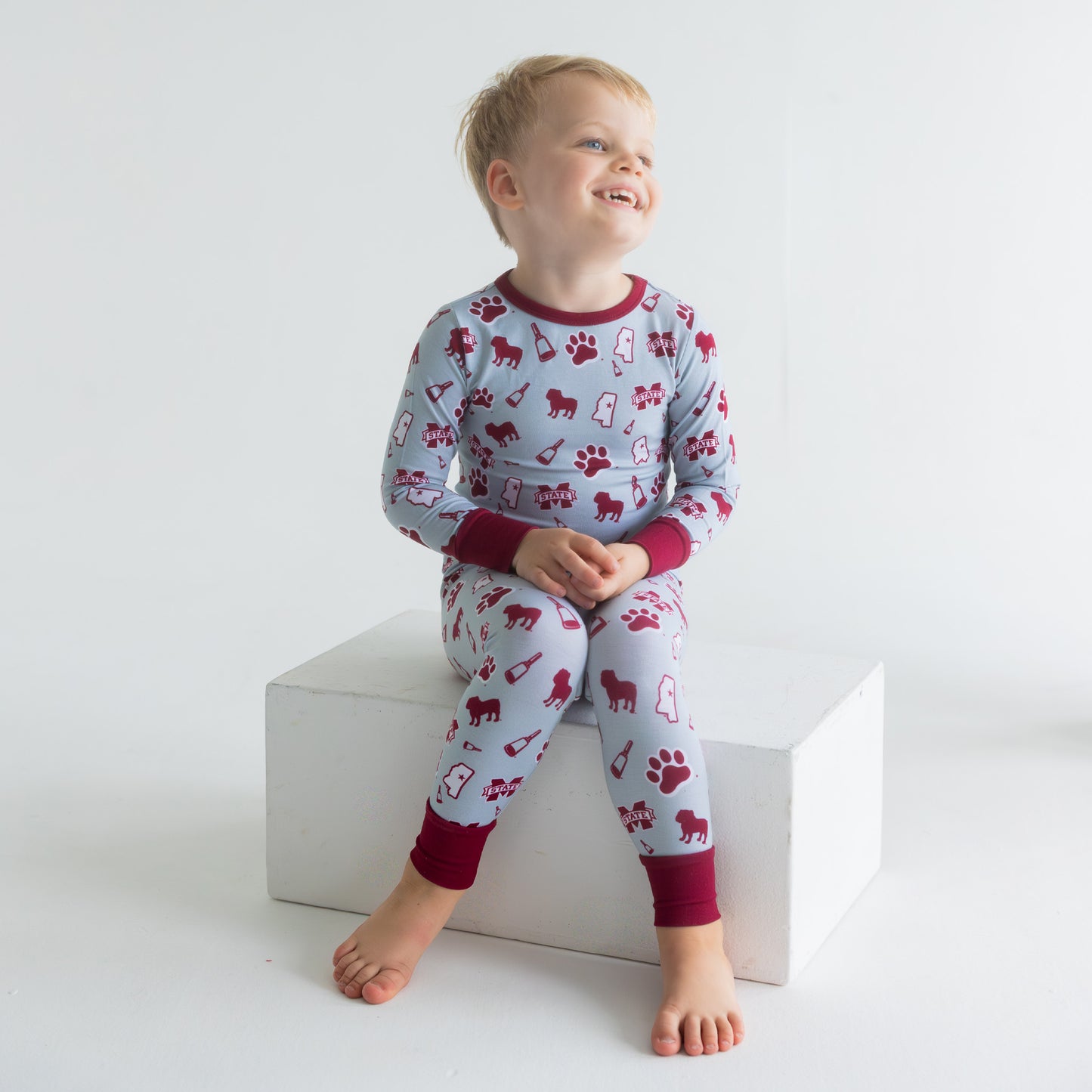 Mississippi State Bulldogs collegiate pajama set for toddlers and kids