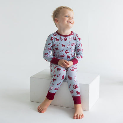Mississippi State Bulldogs collegiate pajama set for toddlers and kids